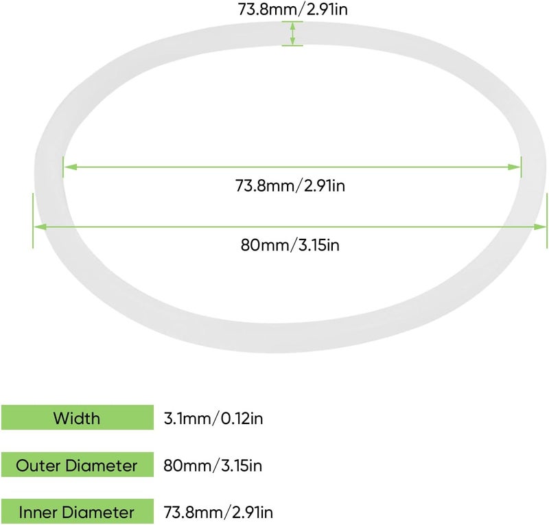 Estink Juicer Rubber Seal, 3/6Pcs White Rubber Sealing Gasket Replacement Parts Fit For Magic Blender 250W Model, Flat or Cross Blade, Juicer Blender Replacement Seals for Home - Image 5